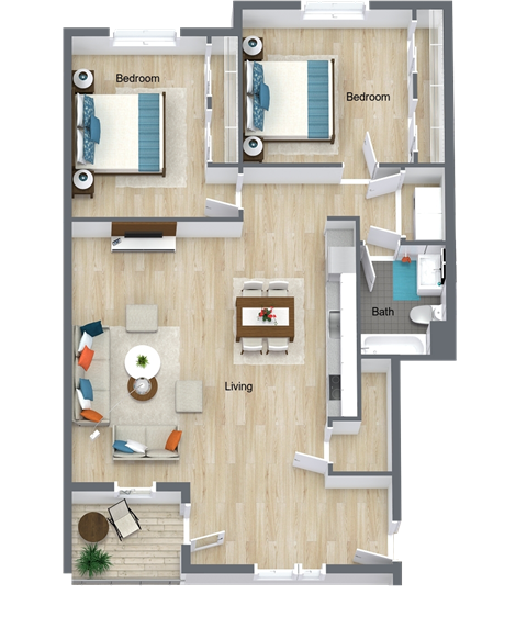 Country Crossroads 2 bedroom  Apartment Junction City